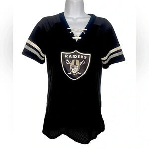 NFL Raiders Womens Jersey size medium with ties at the neckline